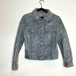 Vintage Colebrook‎ leather snake print jacket